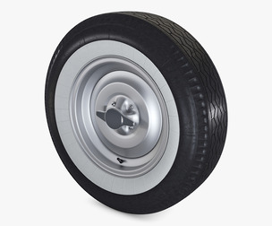 Retro Car Wheel M 1 3D Model