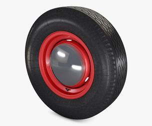 Retro Car Wheel M 2 3D Model