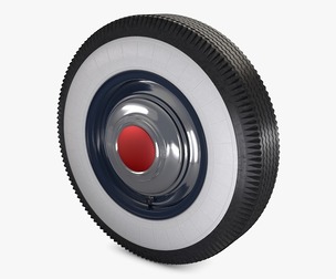 Retro Car Wheel M 3 3D Model