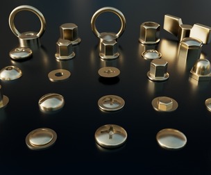 Screws gold color