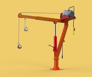 ELECTRIC REMOTE WINCH HOIST SWIVEL LIFTING CRANE HOOK JIB TRUCK