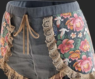 Texturing Women's Shorts with Lace Trim in Substance Painter
