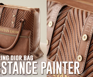 Texturing Dior Bag - Tutorial in English Narration