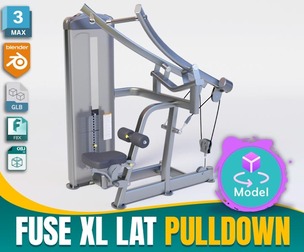 FUSE XL LAT PULLDOWN - Premium 3D Gym Equipment Model
