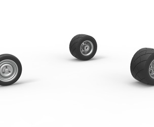 Wheel Set of Ape car proto Scale 1:25