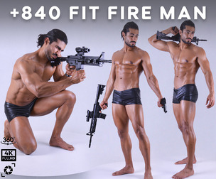 +840 Fit Fire Man Reference Pictures - Vol 17