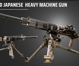 Old Japanese  Heavy Machine Gun