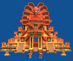 Stylized Incan Temple