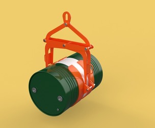 DRUM BARREL HORIZONTAL TONGS SCISSOR GRIPPER LIFTING CLAMP GRAB