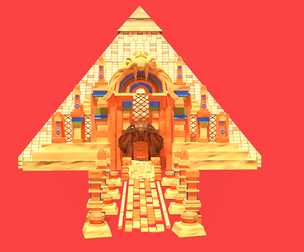 Stylized Serpent Temple