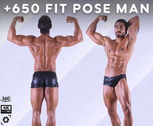 +650 Fit Pose Man Reference Pictures - Vol 18