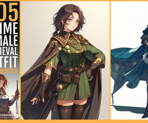 505 anime female medieval Outfit