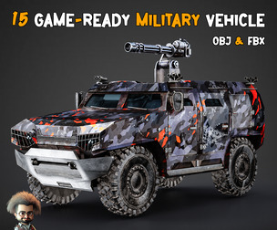 15 Game-Ready Military Vehicle + 4K Texture - Vol 02