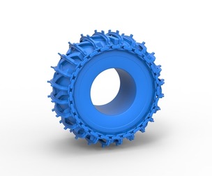 Tire of Timberjack with single wheel track Scale 1:25