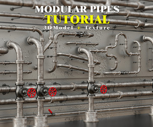 Modular Pipes / Tutorial + 3D Model with texture
