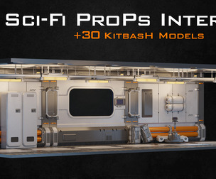 Sci-fi Props Interior kitbash