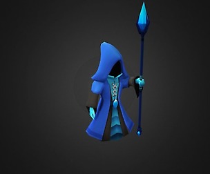 Stylized Mages - 8 colour variations (Low Poly)