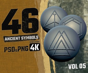 46 Premium Ancient Alpha Brushes – Perfect for Sculpting