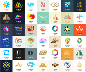 Collection of Colorful Abstract Logos Ideal for Modern Business Branding, EPS File