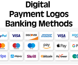 Digital Payment Logos Banking Methods, EPS File
