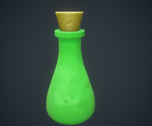 Stylized Bottle Free low-poly 3D model