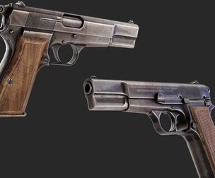 Browning Pistol Texturing In substance painter