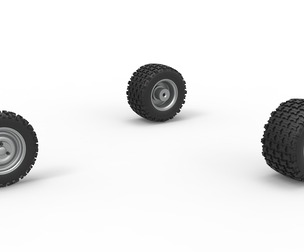 Wheel Set of Ape car proto for dirt Scale 1:25