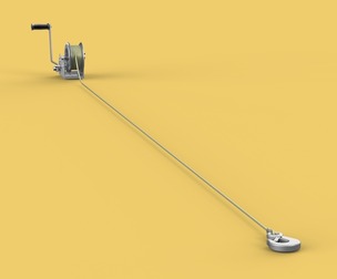 HEAVY DUTY HAND LEVER CRANK WINCH LONG STEEL CABLE ROPE SLING
