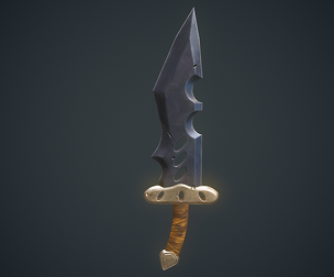 Stylized Dagger Arcane Style - Game-Ready Low-poly
