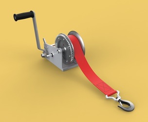 STANDARD MANUAL HAND LEVER CRANK WINCH HOIST BELT LIFTING CRANE