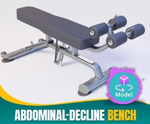 ABDOMINAL-DECLINE BENCH - Premium 3D Gym Model