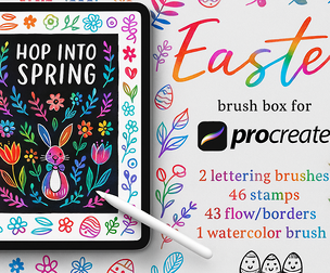 🐣 Bunny Doodles & Egg-cellent Brushes – Easter Chaos for Procreate