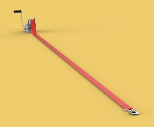HOOK HEAVY DUTY HAND LEVER CRANK WINCH STEEL BELT WEBBING STRAP