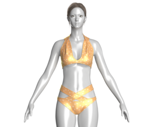 Girls Bikini-Summer Print | Marvelous / Clo3d / obj / fbx