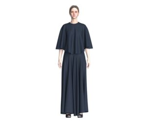 Girls Cape Dress | Marvelous / Clo3d / obj / fbx