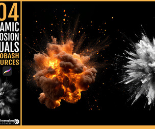404 Dynamic Explosion Visuals for Photobashing