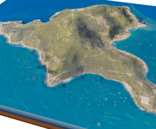Palmaria island 3d model terrain