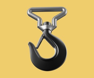 FORGED SINGLE LIFTING CRANE TON HOOK HOIST LATCH ALLOY STEEL