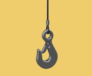 EYE HOOK SINGLE LIFTING CRANE HOOKS HOIST LATCH ALLOY STEEL ROPE