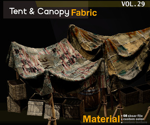 procedural tent & canopy fabric Material -SBSAR  -VOL 29