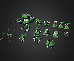 Simple Stylized Mech/Turret Pack