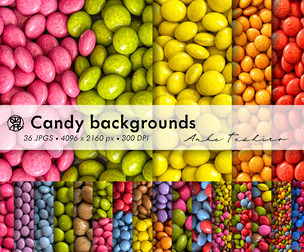 Real Candy Backgrounds Photo JPG Realistic Sheets 300 DPI Printable Craft Paper Instant Download