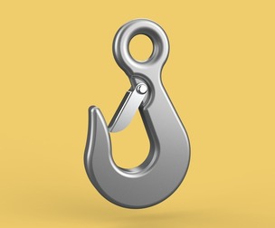 EYE HOOK FORGED SINGLE LIFTING CRANE TON HOOKS HOIST WINCH LATCH