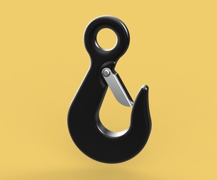 STANDARD EYE HOOK FORGED SINGLE LIFTING CRANE TON HOIST LATCH