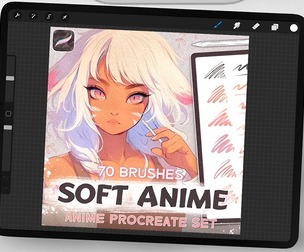 Anime Soft Style Brushes for Procreate