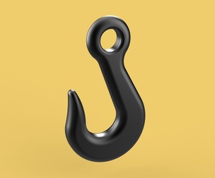 STANDARD EYE HOOK FORGED SINGLE LIFTING CRANE HOOKS HOIST TON