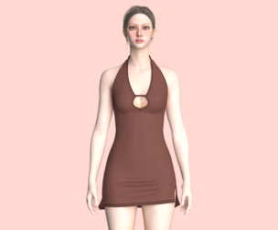 Girls Midi Dress V2 | Marvelous / Clo3d / obj / fbx