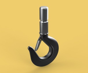STANDARD HOOK FORGED SINGLE LIFTING CRANE HOOKS HOIST LATCH TON