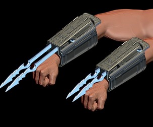 Predator Gauntlet Forearm Right, removable blades, scale 1;1 File STL-OBJ for 3D printer