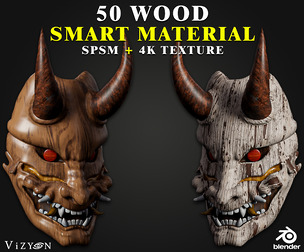 50 Wood / Smart Material + 4K Pbr Textures (Vol.3)